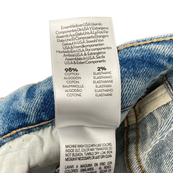 Mother The Curbside Skimp I Confess Button Fly Straight Leg Jeans 32 - Picture 9 of 15